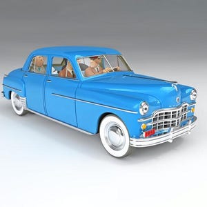 VOITURE TINTIN 1/24 29945 Dodge Coronet: Destination Moon Hachette Model Car #45