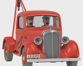 VOITURE TINTIN 1/24 29933 Carro attrezzi: Land Black Gold Hachette car #33