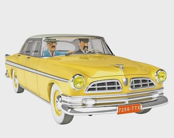 VOITURE TINTIN 1/24 29939 The Calculus Affair Gul Chrysler #39 Figur