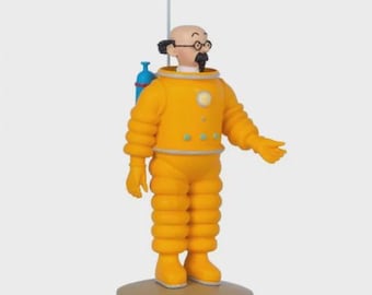 Tintin Figurine Moulinsart 42243 Calculus Cosmonaut Explorers Moon 12cm figure