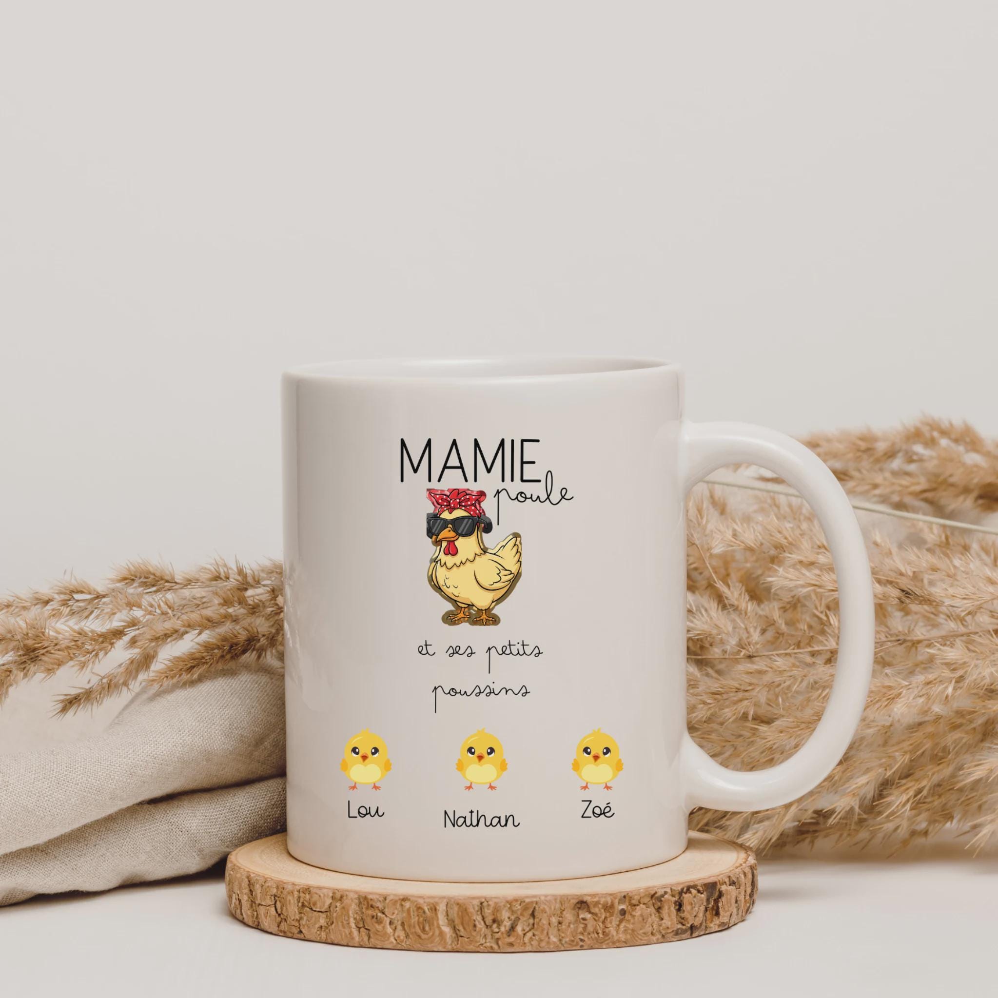 Mug 'Maman Poule' Rose Et Doré - Collection Pastel Chic, Draeger, Neuf
