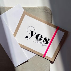 Moderne Glückwunschkarte zur Hochzeit | XL-Karte, minimalistisches Design | A5 mit Kuvert