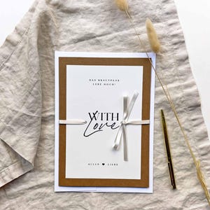 Glückwunschkarte zur Hochzeit | XL-Karte, minimalistisches Design | A5 mit Kuvert