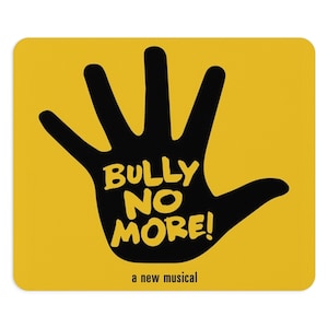 Bully No More Mouse Pad for Office Desk Round or Rectangle Shape Non Slip Neoprene Mousepad Anti Bullying Gift for Home Workspace