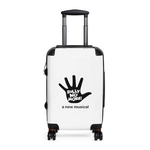 Stylish Hard-Shell Suitcase – 360 degree Wheels, Built-in Lock, Telescopic Handle – Travel Luggage in White and Black for Smooth Adventures