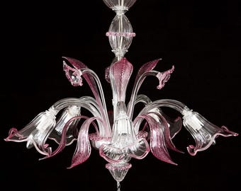 Anafesto Murano Chandelier pink
