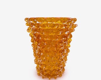 Orange Rostrato Vase Medio