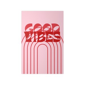 Póster fotográfico "Buenas vibraciones" | Impresión de arte mural, decoración del hogar, arte motivacional, regalo para un amigo, estética moderna