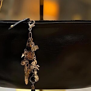 Clip de sac de luxe en or argenté, breloques en or argenté noir, porte-clés avec fermeture éclair, clip pour sac à main pour fille, cadeau d'anniversaire pour la mariée, trombone