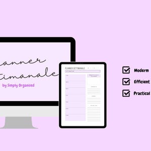 Planner settimanale minimal – PDF stampabile o digitale. Perfetto per chi vuole organizzarsi con semplicità, senza sentirsi sopraffattə.