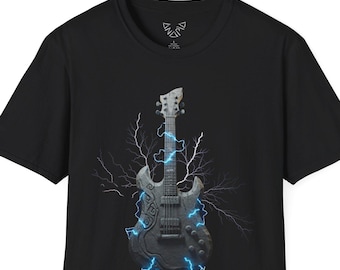 Electric Lightning Unisex Softstyle T-Shirt, Thunderstorm Tee, Sparky Shirt, Lightning Bolt Top, Electric Discharge Apparel