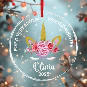 Personalized Granddaughter Christmas Ornament, To My Special Granddaughter Ornament, Custom Grandkids Gift, Grandparents To Granddaughter