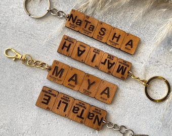 Personalized Chemistry Name Keychain, Periodic Table Element Name Keychain, Chemistry gift, Teachers Keychain Gift, Gift For Science Lovers