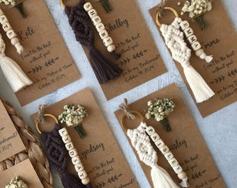 Name Keychain Gift for Bridesmaid Proposal, Will You Be My Bridesmaid Proposals, Maid of Honor Proposal Gift, Wedding Gift For Bridesmaid