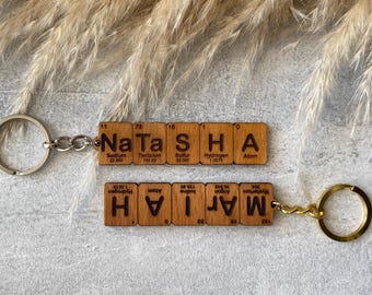 Custom Periodic Table Element Keychain: Personalized Chemistry Gift
