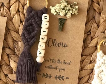 Gift for Bridesmaid Proposal Box, Bridesmaid Proposal Keychains, Maid of Honor Proposal Gift, Wedding Keychain Gifts For Bridesmaid