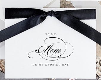 A Letter to my Mom on my Wedding Day note mother of the bride gift for mother in law thank you bridesmaid gift to my mother of the groom BGS