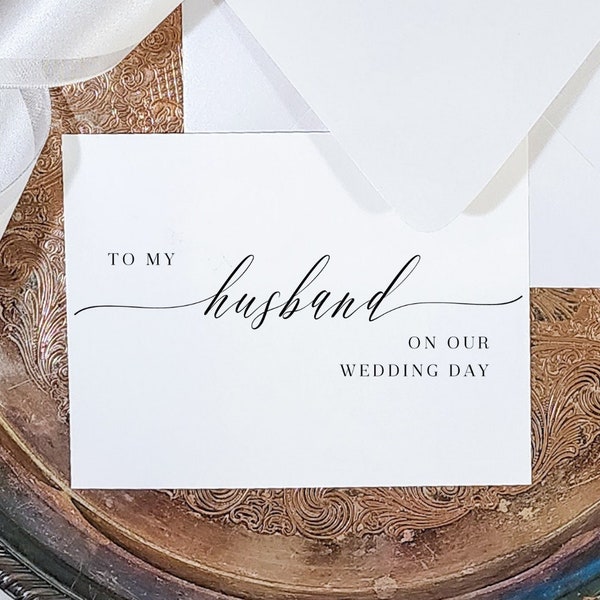A Letter to my Husband on our Wedding Day gift for Groom to my wife card from bride to my bride card to my groom on my wedding day card