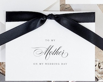 Custom Wedding Day Card to my mom on my wedding day mother of the bride gift for mother in law wedding gift bridesmaid gift wedding MZT