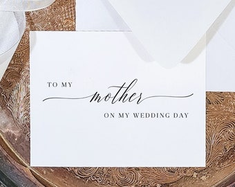 A Letter to my Mother on my Wedding Day gift for Mom to my parents card from bride to my father card to my dad on my wedding day card