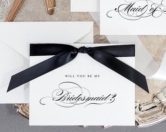 Will you be my Bridesmaid proposal card maid of honor proposal card asking will you be my maid of honor bridesmaid gift box flower girl BGS