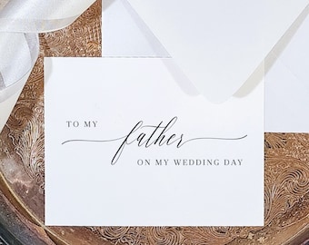 A Letter to my Father on my Wedding Day gift for Dad to my parents card from bride to my mother card to my mom on my wedding day card