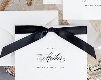Custom Wedding Day Card to my mom on my wedding day mother of the bride gift for mother in law wedding gift bridesmaid gift wedding MZT