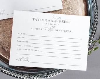 Wedding Advice Card advice for the bride wedding wishes card bridal shower game advice wedding guest wishes rehearsal dinner keepsake VCT