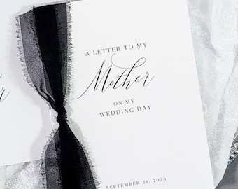 Mother of the Bride card personalized wedding day letter set for parents father of the groom note keepsake sentimental gift box custom VCT