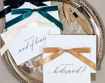 Be My Bridesmaid Card asking will you be my maid of honor proposal gift box custom flower girl request bridal party matron of honor ask FLS