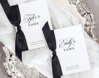 Wedding Vow Book personalized ceremony keepsake set his and hers vow books wedding custom promise to bride renewal gift bridal shower MZT