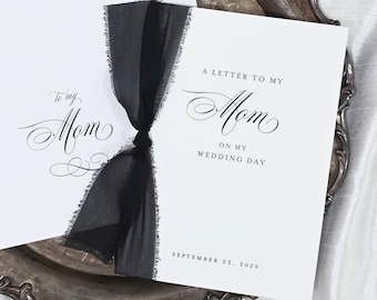 Mother of the bride card mother of the groom gift maid of honor card bridesmaid thank you letter to my father on my wedding morning idea MZT