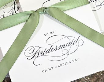 Wedding Thank You Card Bridal Party Keepsake Gift Morning Bridesmaid Appreciation Maid Honor Matron Sister Mother Bride Attendant BGS