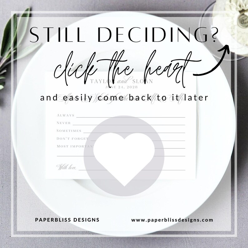 Wedding Advice Card wedding wishes bridal shower game wedding advice and wishes advice guest book card words of wisdom rehearsal dinner MZT image 10