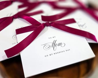 Mother of the Bride wedding card mom personalized mother of the groom keepsake parent gift bridesmaid thank you note in law momento MZT