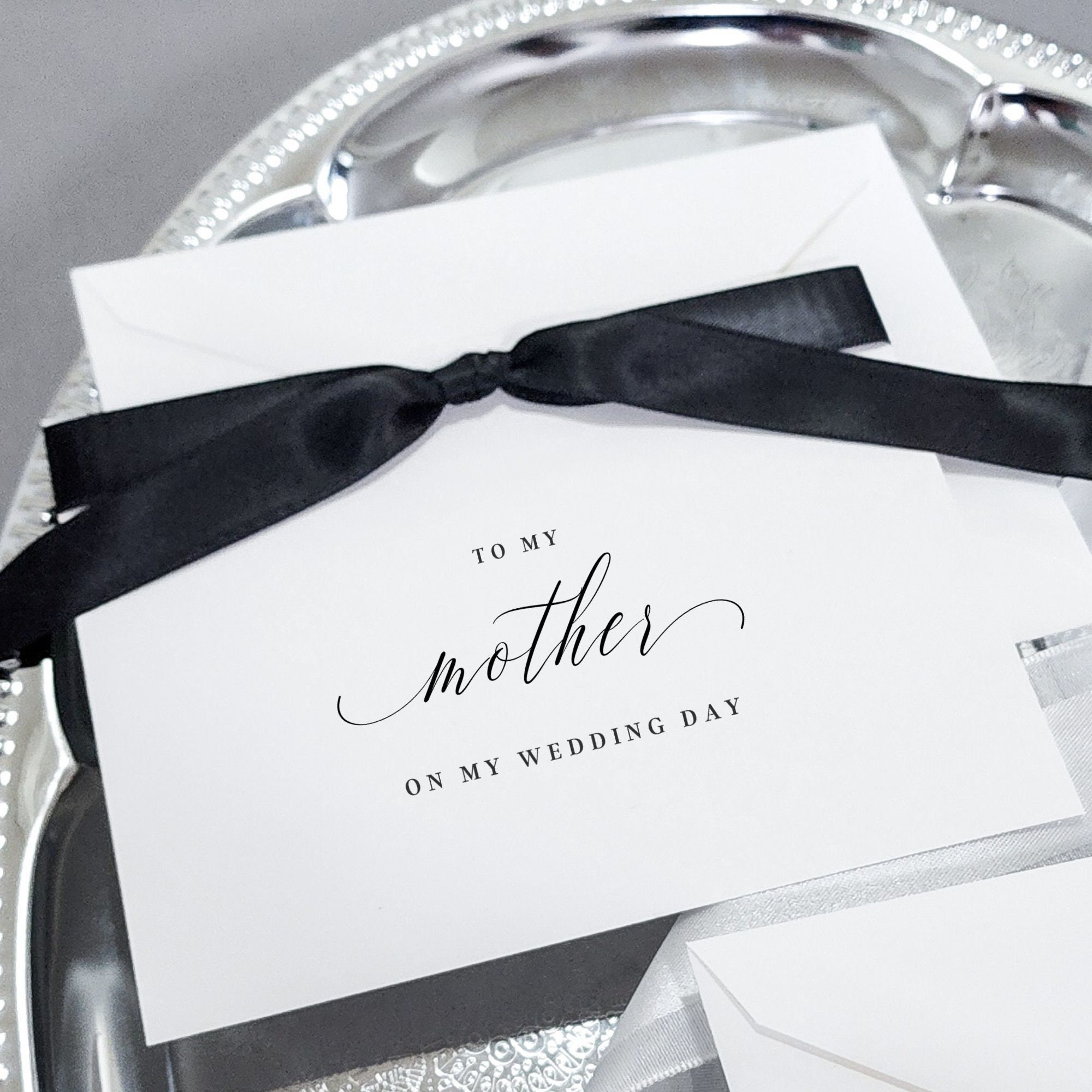 Personalized "To My" Wedding Day Cards to my mom card a note to my parents to my father card sister to my mother in-law card grandparent FLS