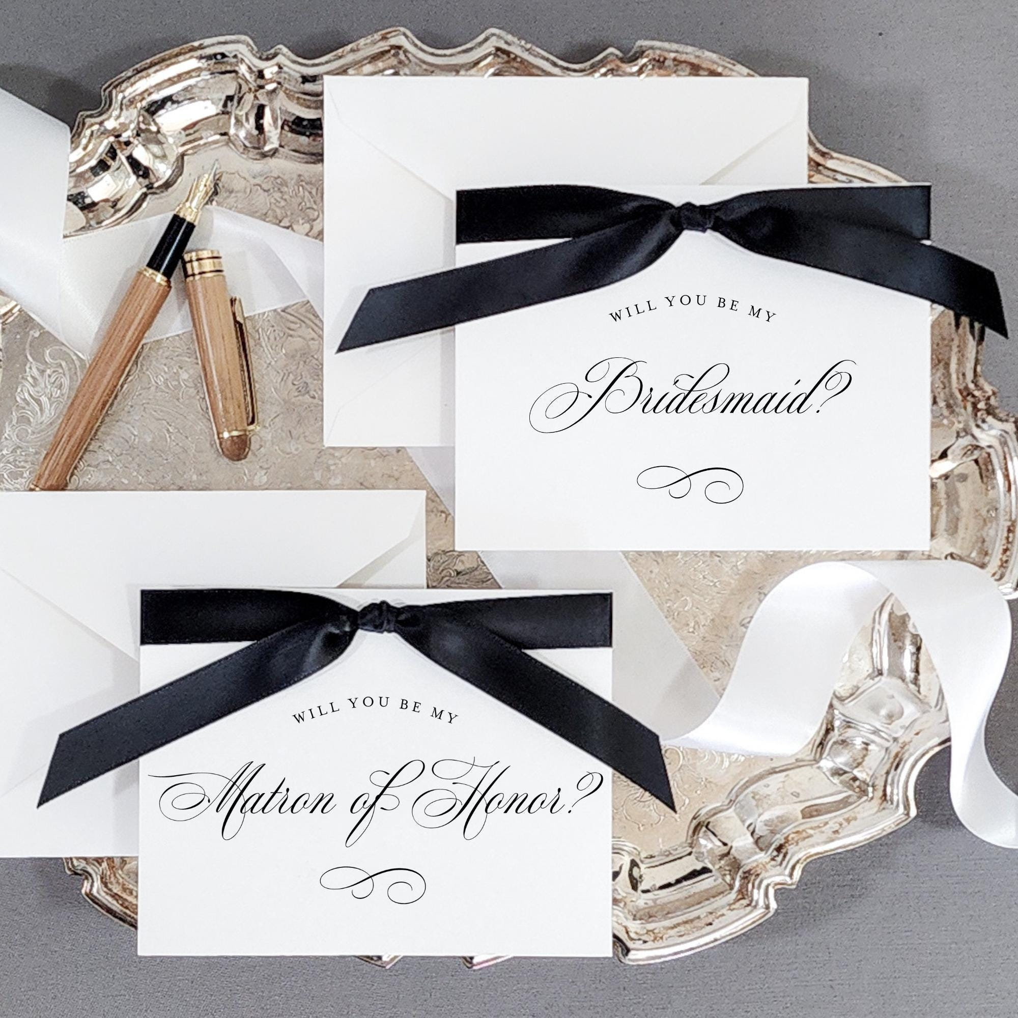Custom Bridesmaid Proposal Card will you be my bridesmaid card for maid of honor proposal gift box minimalist flower girl proposal MZT