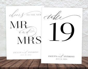 Wedding Table Numbers custom table number card printed modern table numbers sweetheart table decoration sign 4x6 or 5x7 minimalist