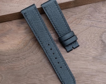 Handgefertigtes Schwarz Epsom Uhrenarmband: Personalisiert, individuell.Alle Größen