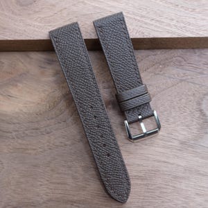 Chocolate Epsom Leather Watch Strap-Handmade leather watch strap. Personalized Watch Strap, Custom Watch Strap.All Size. 22mm,20mm,19mm
