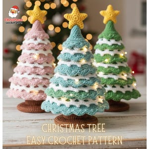 Christmas Tree  Crochet Pattern, Christmas tree crochet pattern, Home decor holiday gift, Winter crochet PDF patterns