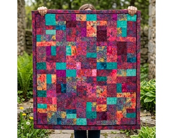 Prisma Quilt Anleitung, Modernes Design Quilt Anleitung, Easy Simple Quilt Anleitung, Quilt Anleitung für Anfänger, moderne Quilt Anleitung