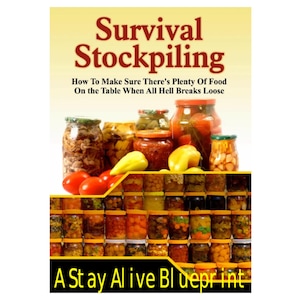 Survival Stockpiling eBook PDF, Food Storage Guide, Emergency Preparedness Book, Prepper Pantry Guide, Long Term Food Storage Download