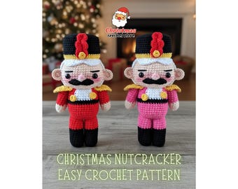 Nussknacker Häkelanleitung Weihnachten Wohndekor Plushie Amigurumi pdf, Nussknacker Amigurumi Häkelanleitung PDF – Low-Sew Weihnachten häkeln