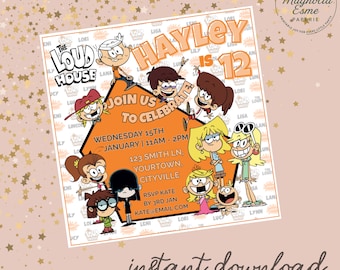 The Loud House Birthday Invitation Editable Printable
