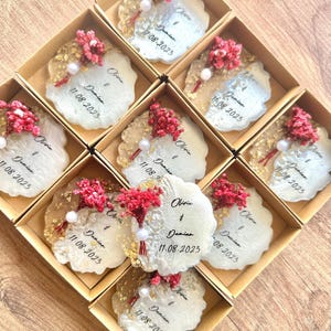 Custom Fridge Magnets | Wedding Favors | Magnet Set | | Engagement Gift | Wedding Guest Gifts | Flower Magnet Favor for Guest |Baby Shower