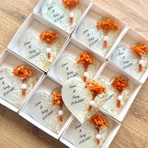 Custom Design Wedding Favors, Boxed Floral Epoxy Magnet Gifts, Personalized Party Favors for Guests, Bridal Shower Gifts, Bulk Favors