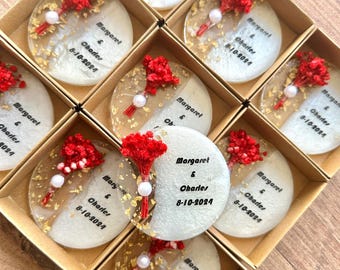 Wedding guest gift, Wedding Magnet, Wedding Favors, Engagement Favors,Epoxy Magnet, Anniversary Favors,Islamic Wedding Nikah Favor