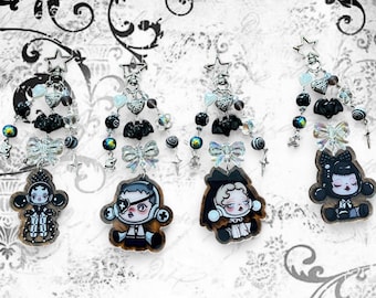 acrylic skullpanda keychains