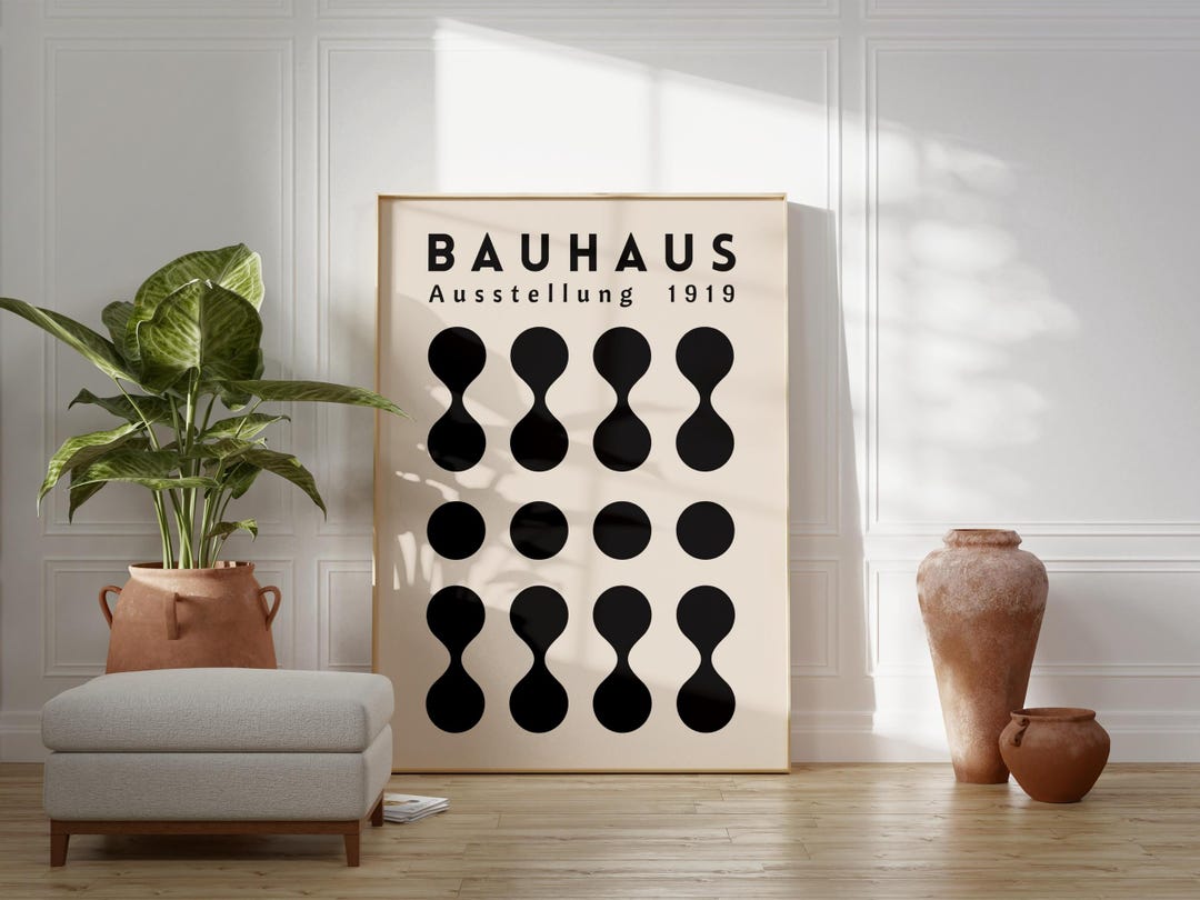Bauhaus Printable Wall Art | Black Modern Home Decor | Geometric ...